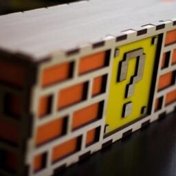 Colorful Mario Question Mark Block Lamp - Nintendo Roots - thumbnail 3
