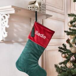 Velvet Christmas Stockings, Family Christmas Velvet Stockings - thumbnail 2