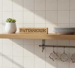 Patisserie Oak Shelf Sitter, Kitchen Sign, Rustic French Caf?? Decor - thumbnail 1