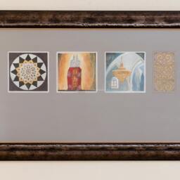 Abuhav Synagogue Mosaic Print - Zefat Israel, Gold & Silver - thumbnail 4