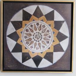 Abuhav Synagogue Mosaic Print - Zefat Israel, Gold & Silver - thumbnail 3