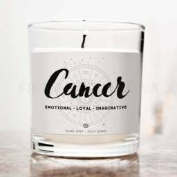 Cancer Zodiac Candle, Star Sign Gift