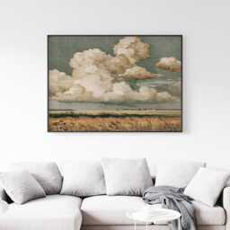 Prairie Cloud Poster, Golden Field Print, Landscape Wall Art, Paper - thumbnail 4