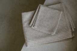 Natural Linen Waffle Towel Bath Body Hand Towel Home Spa Wellness Eco Gift