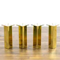 "Brass Sofa Legs - Furniture Coffee Table 16"" Minus Square Legs, Height 16""-20" - thumbnail 2