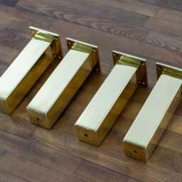 "Brass Sofa Legs - Furniture Coffee Table Legs, Height 16""-20" - thumbnail 2