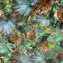 Tropical Cheetah Velvet Drum Lampshade/Ceiling Shade With A White Lining - thumbnail 2
