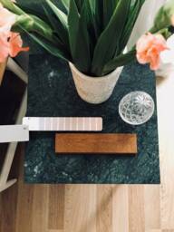 Promotion Coffee Table, Qube, Green Marble, Hand-Made, Marble Top, Bench, Coffee Table With Base