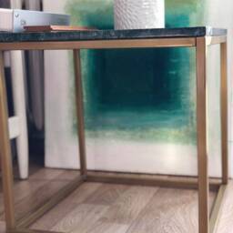 Promotion Coffee Table, Qube, Green Marble, Hand-Made, Marble Top, Bench, Coffee Table With Base - thumbnail 2