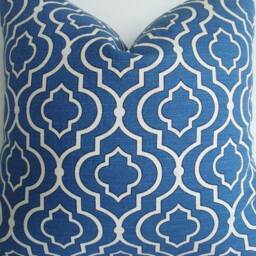 Waverly Indigo Paisley Pillow Cover - Blue Floral Throw - thumbnail 3
