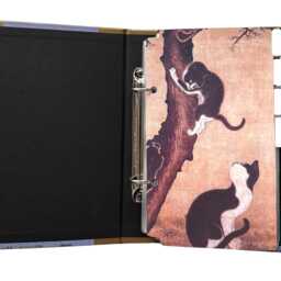 Business Card Album Holder, Oriental Wild Flowers, Desk Gift - thumbnail 3