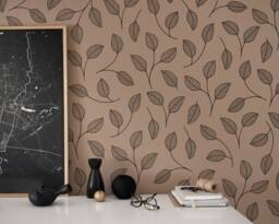 Boho Leaf Wall Decals - Modern Floral Stickers, Nursery Decor, Minimalist Scandinavian Farmhouse Decor - thumbnail 1