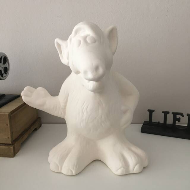 "Alf Statue, Bisque Doll, The Alien Friend, Ceramic Figure, Bisque, Extraterrestrial Monster, 1988 Vintage ""Orbiters" - image 1