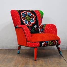 Suzani Armchair - Orange - thumbnail 2