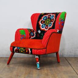Suzani Armchair - Orange - thumbnail 3