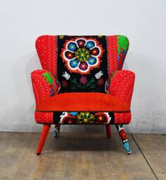 Suzani Armchair - Orange