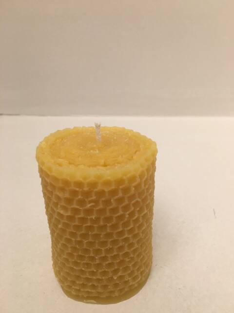 Qty Of 3 2''x3'' Honeycomb 100% Pure Beeswax Solid Candle - image 1