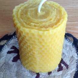 Qty Of 3 2''x3'' Honeycomb 100% Pure Beeswax Solid Candle - thumbnail 4