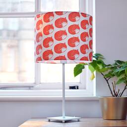 Fox Print Lampshade - Handmade Lino Print, Animal Pattern - thumbnail 4