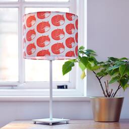Fox Print Lampshade - Handmade Lino Print, Animal Pattern - thumbnail 3