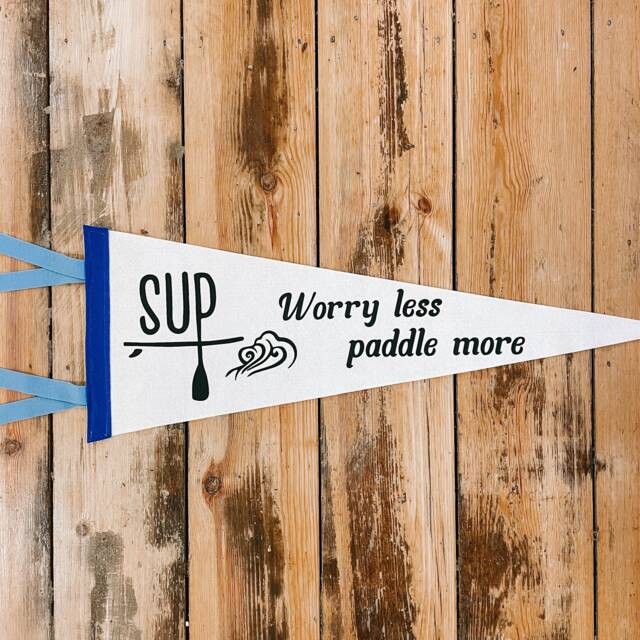 Sup Paddle Board Pennant Flag/Felt Pennant Wall Decor Surfer Boho Surfs Up Outdoor Life Ocean Wave Surfboard