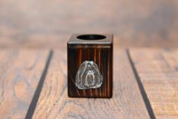 Shih Tzu - Wooden Candlestick With Dog, Souvenir, Decoration, Limited Edition, Collection - thumbnail 1