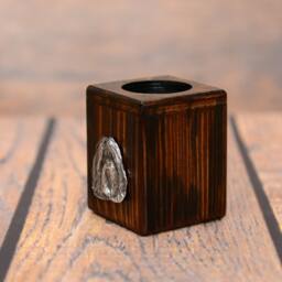 Shih Tzu - Wooden Candlestick With Dog, Souvenir, Decoration, Limited Edition, Collection - thumbnail 2