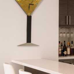 Martini Clock Modern Aluminum Wall Art By Tony Viscardi - 24x18 - thumbnail 2