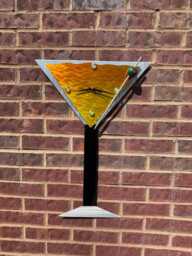 Martini Clock Modern Aluminum Wall Art By Tony Viscardi - 24x18