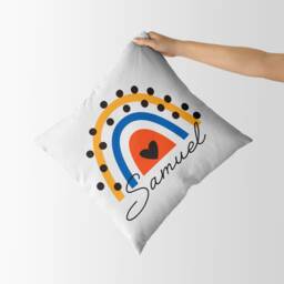 Personalised Cushion For Boys Any Name Rainbow Pillow Decorative Cushions Bedroom Accessories Nursery Decor Birthday Gifts Keepsake Present - thumbnail 2