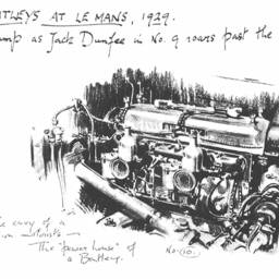 Bentleys At Le Mans 1929 Reproduction Print - By Terence Cuneo Exceptional Quality 230 Gsm Framed, Unframed Free Standard Delivery - thumbnail 3