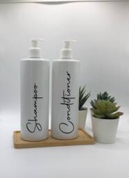 Personalised White Tubular Soap Dispenser Bottle With Gloss Pump 250Ml & 500Ml - thumbnail 1