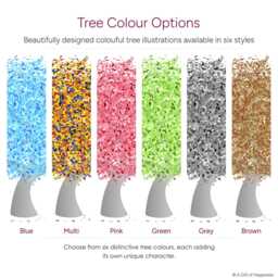 Colourful Grand Children Family Tree Grandchildren's Names Christmas Gift 3D Print Picture Frame Grandkids Present Grandma Nanny - thumbnail 3