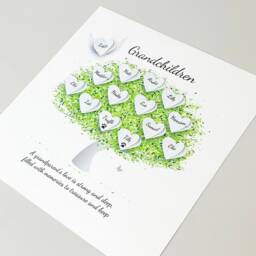 Colourful Grand Children Family Tree Grandchildren's Names Christmas Gift 3D Print Picture Frame Grandkids Present Grandma Nanny - thumbnail 2