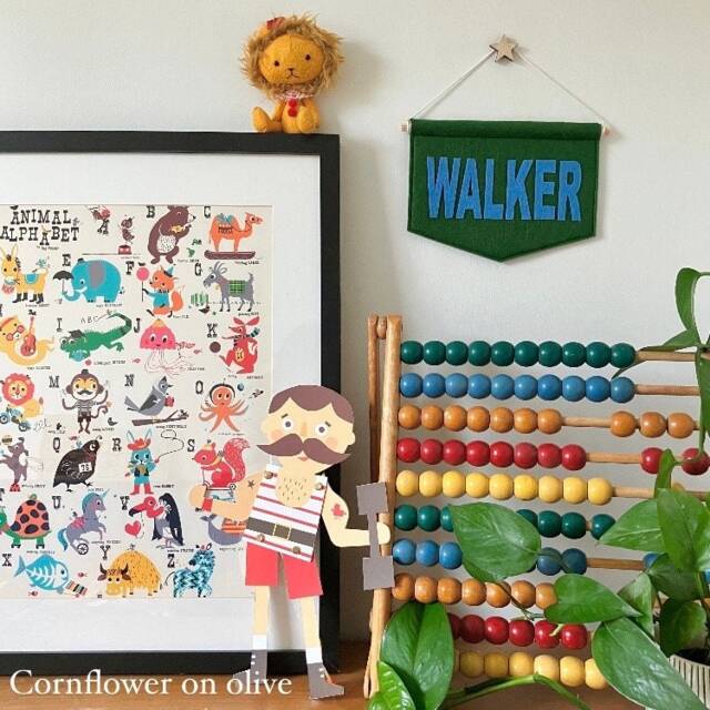 Name Felt Banner in Custom Colours - Personalised Bedroom Door Sign Kid's Room/Nursery Decor Colourful Flag Choose Your - image 1