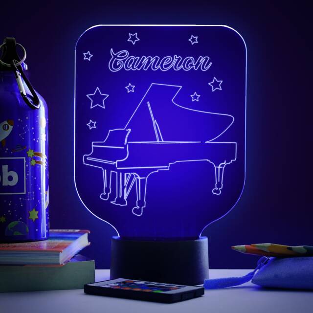 Personalised Piano Night Light Color Changing Led Kids Room Decor - image 1