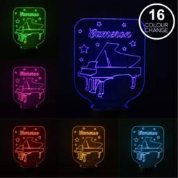 Personalised Piano Night Light Color Changing Led Kids Room Decor - thumbnail 2