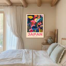 Japan Art Print, Flower Poster, Floral Wall Decor, Art, Japanese Art - thumbnail 3