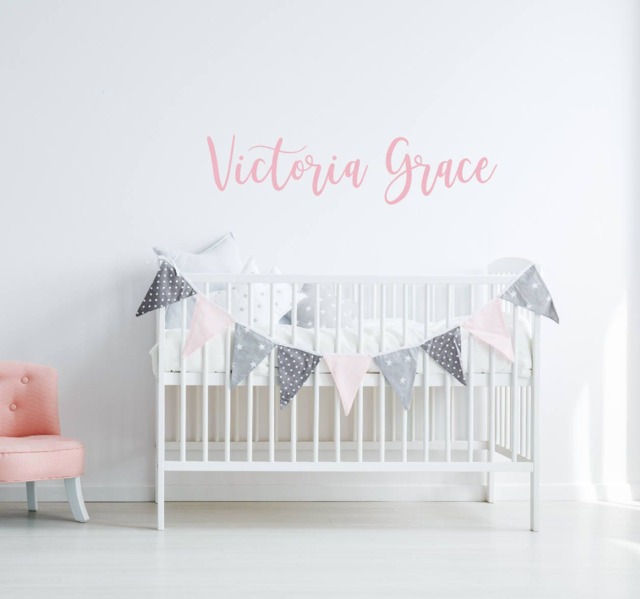 Personalized Name Wall Decal, Nursery Name Decor, Decal For Walls, Girls Room Vinyl Rb100 - image 1
