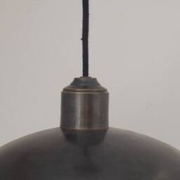 Vintage Solid Brass Pendant Light, Dome Ceiling Oiled Finish Shade - thumbnail 3