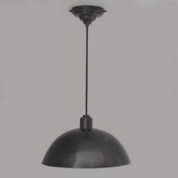 Vintage Solid Brass Pendant Light, Dome Ceiling Oiled Finish Shade - thumbnail 4
