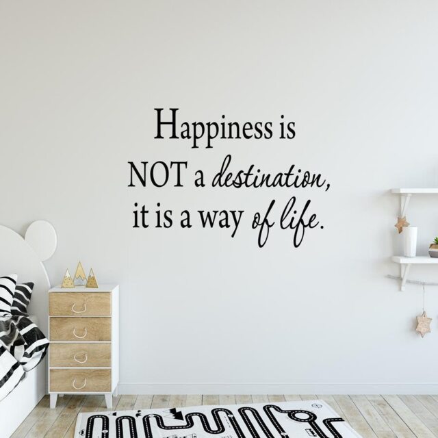 Vwaq Happiness Is Not A Destination, It Way Of Life Wall Decal 1612B - image 1