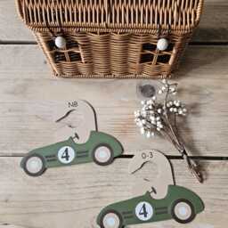 Baby Closet Dividers, Retro Racing Car Nursery Organizer, Vintage Style Clothes Separators - thumbnail 3