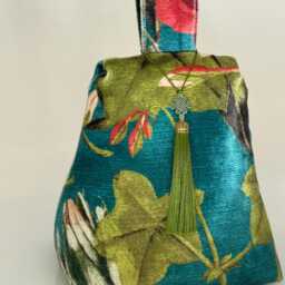 Door Stop Luxurious Velvet Clarke & Passiflora Design 3 Colour Choices - thumbnail 2