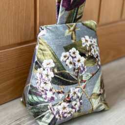 Door Stop Luxurious Velvet Clarke & Passiflora Design 3 Colour Choices - thumbnail 3