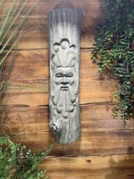 stone Garden Tree Man Green Small Curly Beard Hanging Plaque Ornament