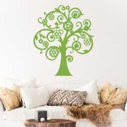 Vinyl Wall Decal Steampunk Tree Gears Mechanical Style Art Creative Boys Bedroom Room Decor Stickers Mural - #2542Di - thumbnail 2