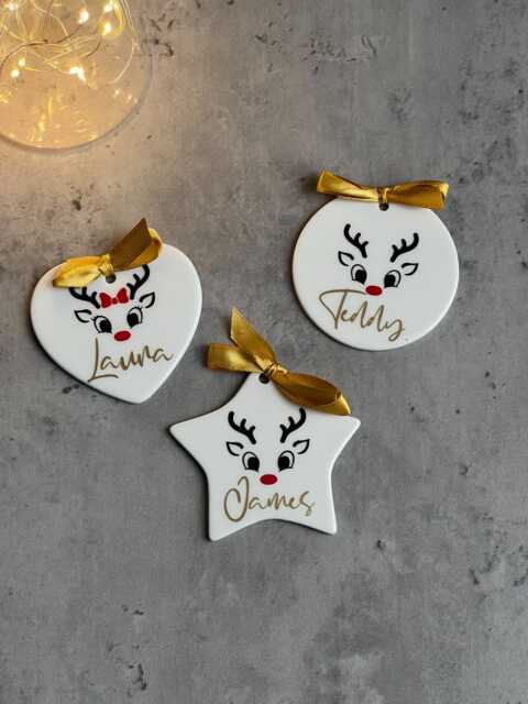 Personalised Christmas Bauble, Custom Name Ornament, Tree Decoration - image 1