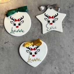 Personalised Christmas Bauble, Custom Name Ornament, Tree Decoration - thumbnail 2