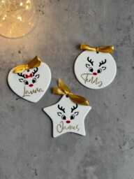 Personalised Christmas Bauble, Custom Name Ornament, Tree Decoration - thumbnail 1
